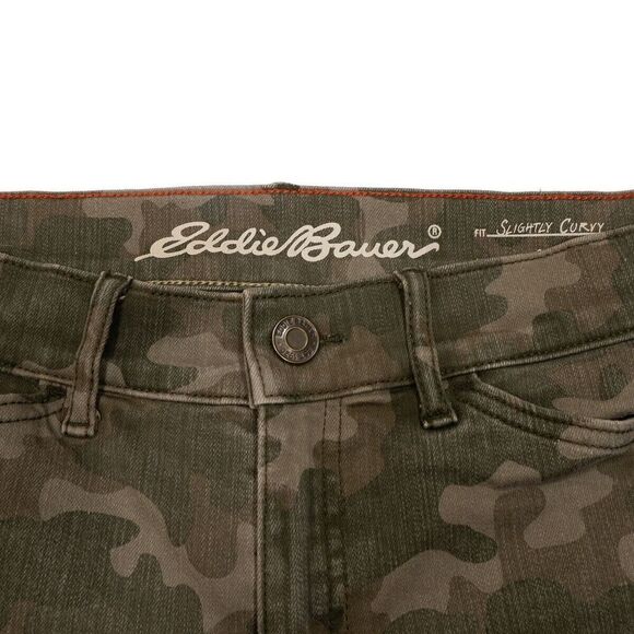 Eddie Bauer Curvy Skinny Cargo Jeans Size 4 Womens Camouflage Stretch 27x27 - Picture 10 of 11